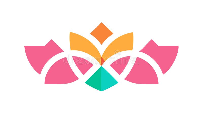 Abstrakt Lotus Flower Design for Wellness Beauty vetor design Generative AI vektor illustrationer