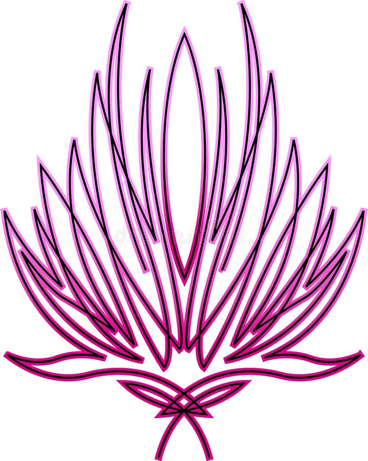 Abstrakt lotusblomma royaltyfri illustrationer