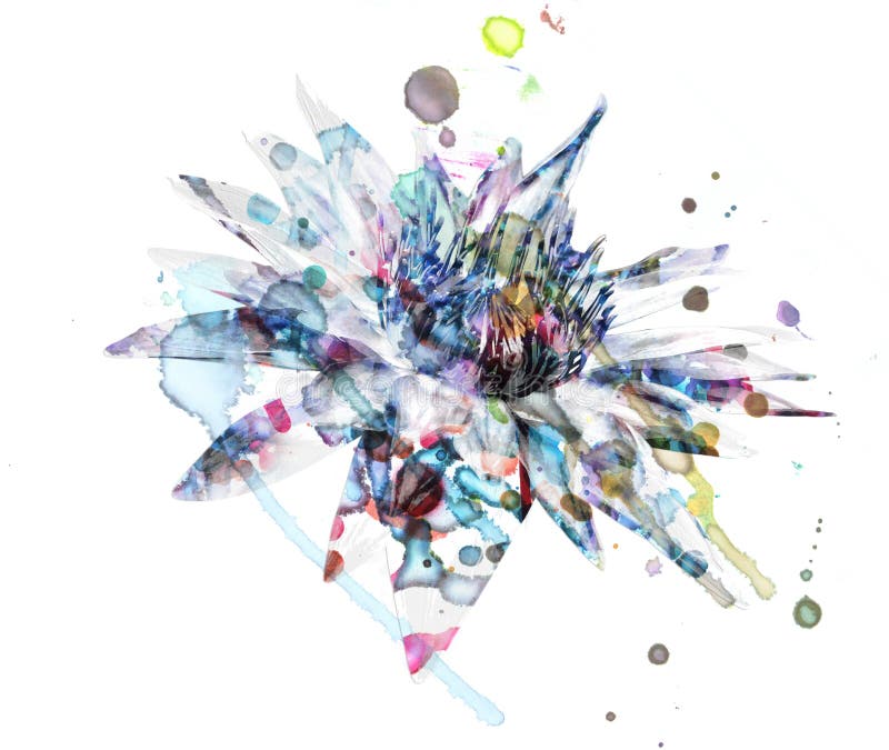 Abstrakt lotusblommablomma royaltyfri illustrationer