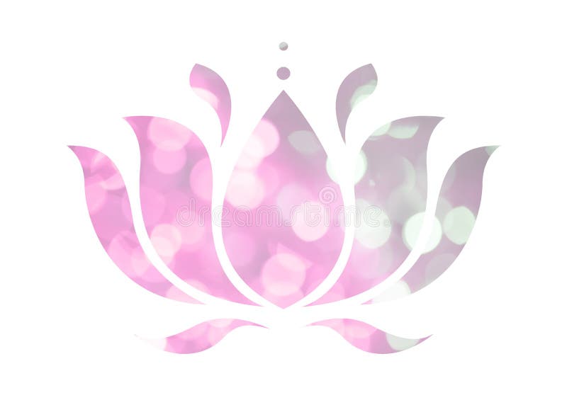 Abstrakt lotusblommablomma med defocused ljus och stjärnor för bokeh vektor illustrationer