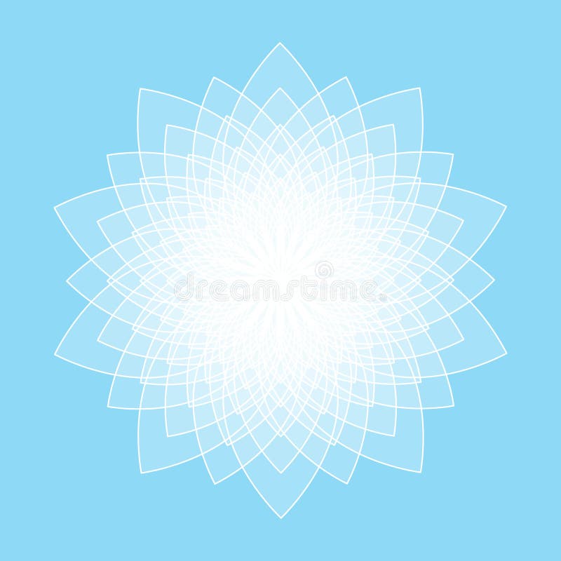 Abstrakt lotusblommasymbol royaltyfri illustrationer