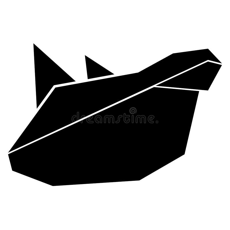 Abstrakt låg poly noshörningsymbol royaltyfri illustrationer