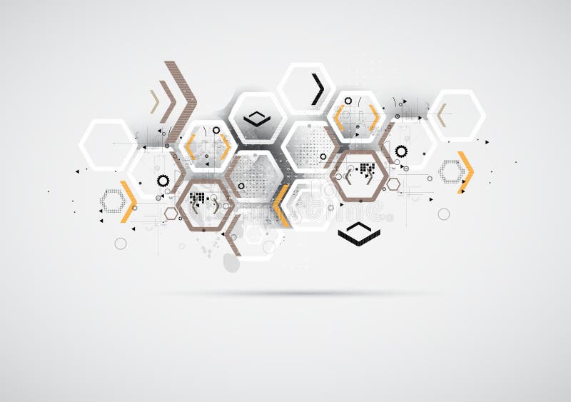 Abstrakt lösning för internetdatateknikaffär vektor illustrationer