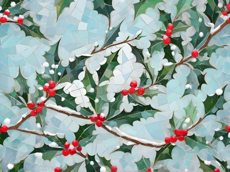 Abstrakt mosaikbild med ljussken pastellljussken från snörvinter-julkort med grovkorg stock illustrationer
