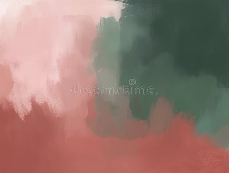 Abstrakt målad textur Dusty Rose Green Tones Background Art Red Soft Warm vektor illustrationer