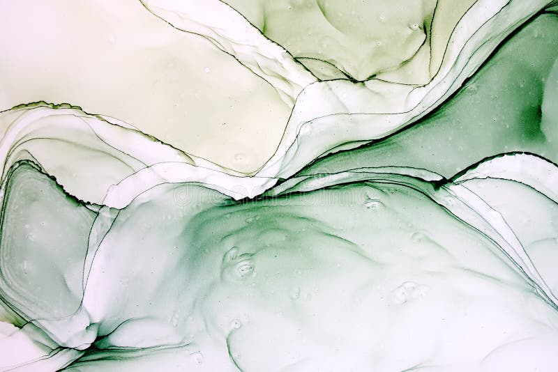 Abstrakt målning av alkoholtryckfärg, makrofoto