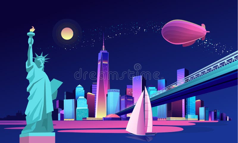 Abstrakt neonstad royaltyfri illustrationer Abstrakt neonstad royaltyfri illustrationer