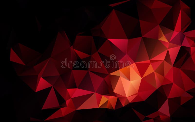 Abstrakt polygonal mörker - röd geometrisk bakgrund lågt poly vektor illustrationer