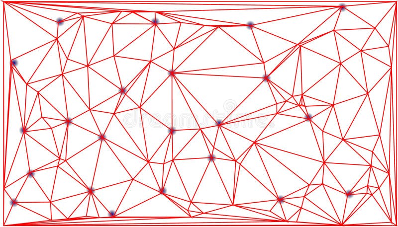 Abstrakt polygonnätbakgrund med sammanlänkade punkter och linjer för geometrisk nätutformning för framtida teknik royaltyfri illustrationer