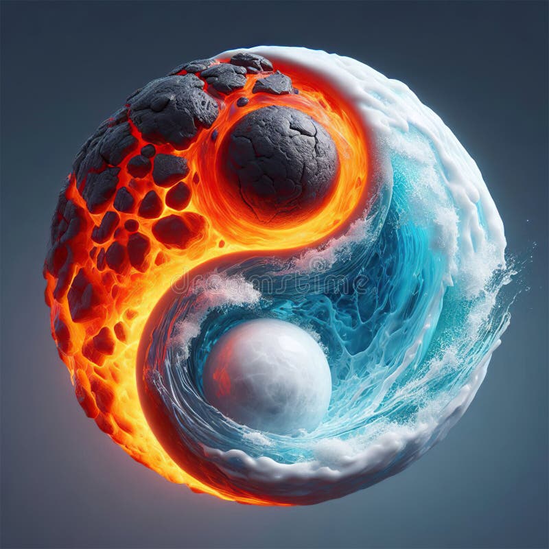 Abstrakt representation av yin- och yang-symbolen. royaltyfri illustrationer