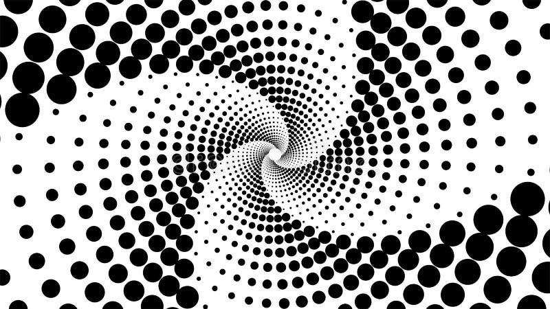 Abstrakt spiralvexbakgrund för cirklar i en optisk illusionskonst