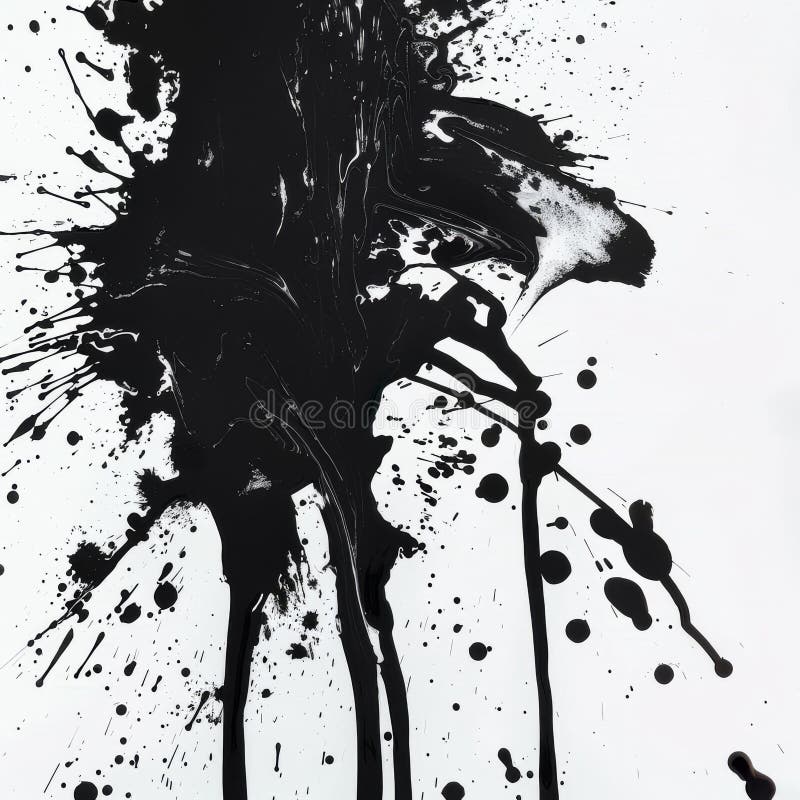 Abstrakt svart bläckplatta vektor illustrationer