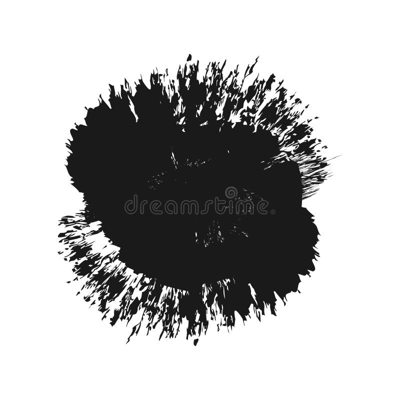 Abstrakt svartfärgstänk Grunge buseborste isolerat stock illustrationer Abstrakt svartfärgstänk Grunge buseborste isolerat stock illustrationer