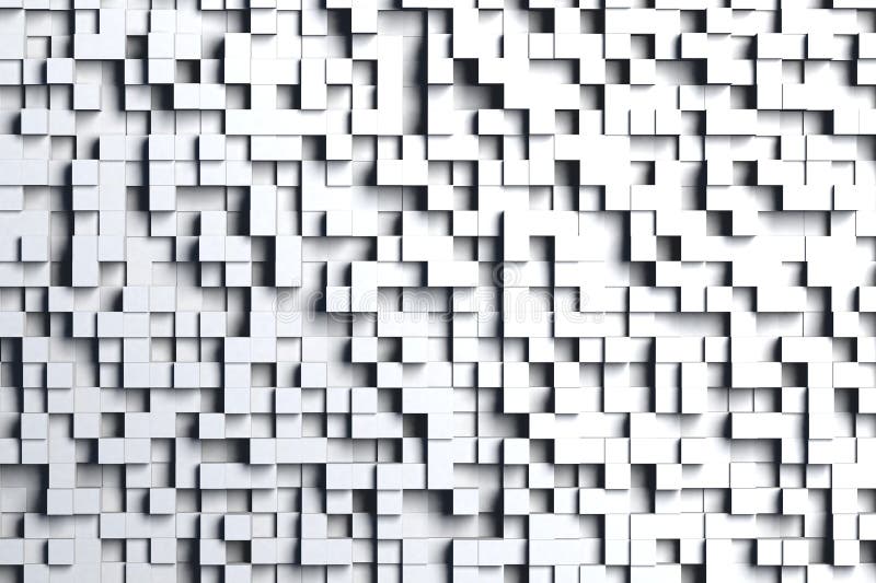 Abstrakt svartvit eller grå geometrisk för tegelplattabakgrund för kub 3d modell för design i ljust ljus royaltyfri illustrationer Abstrakt svartvit eller grå geometrisk för tegelplattabakgrund för kub 3d modell för design i ljust ljus royaltyfri illustrationer