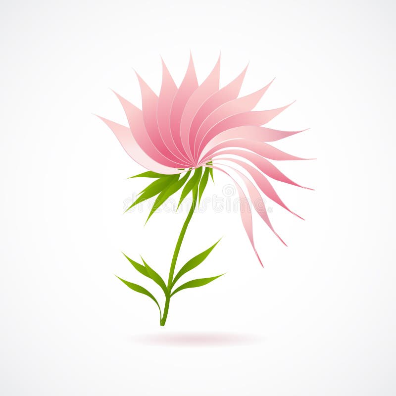 Abstrakt symbol för lotusblommablomma som isoleras på vit stock illustrationer