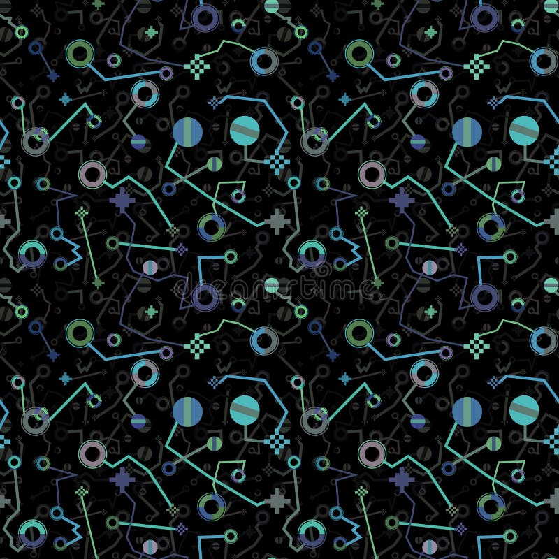 Abstrakt symboler i den seamless vektorn texturerar vektor illustrationer Abstrakt symboler i den seamless vektorn texturerar vektor illustrationer