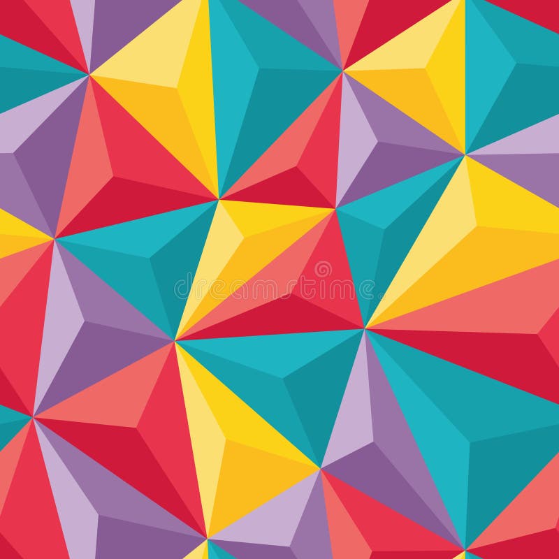 Abstrakt sömlös bakgrund med lättnadstrianglar - geometrisk vektormodell royaltyfri illustrationer Abstrakt sömlös bakgrund med lättnadstrianglar - geometrisk vektormodell royaltyfri illustrationer