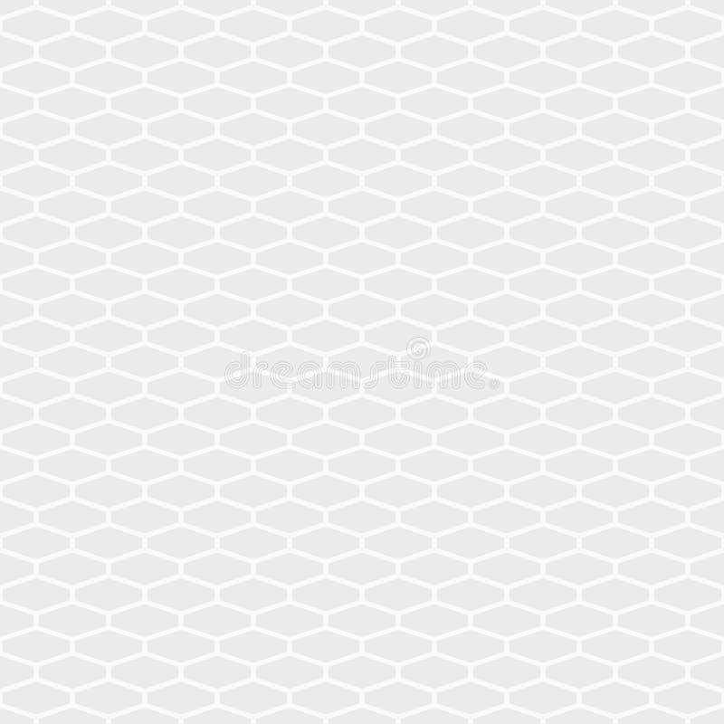 Abstrakt sömlös modell av långsträckta sexhörningstegelplattor Geometrisk textur för vit och för grå färger Sexhörnig rasterdesig stock illustrationer Abstrakt sömlös modell av långsträckta sexhörningstegelplattor Geometrisk textur för vit och för grå färger Sexhörnig rasterdesig stock illustrationer