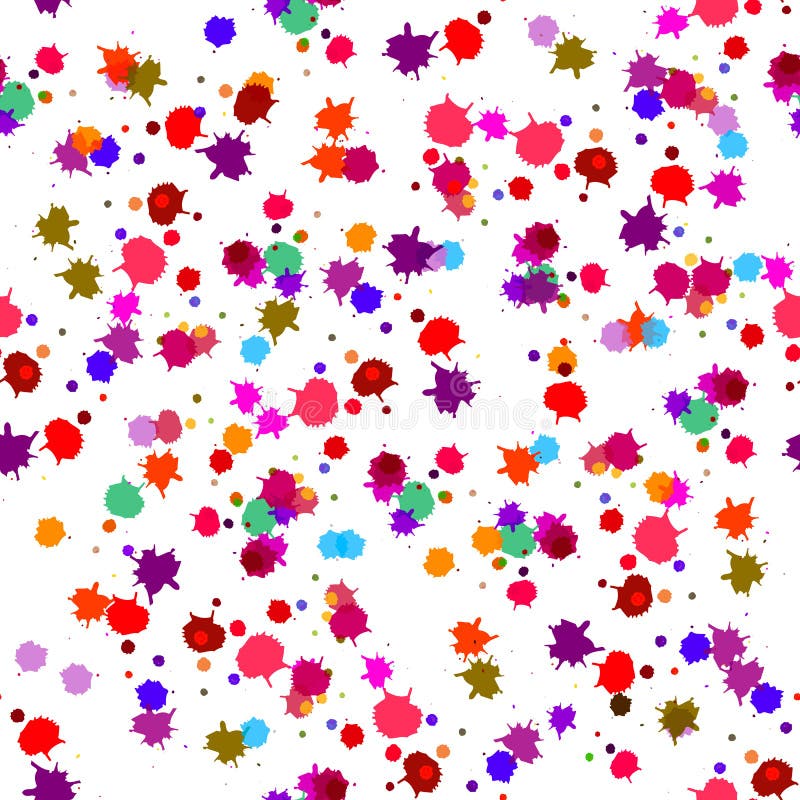 Abstrakt sömlös modell med färgfläckar stock illustrationer
