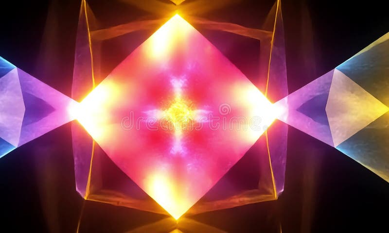 Abstrakt vibrerande geometriskt ljusprogram stock illustrationer