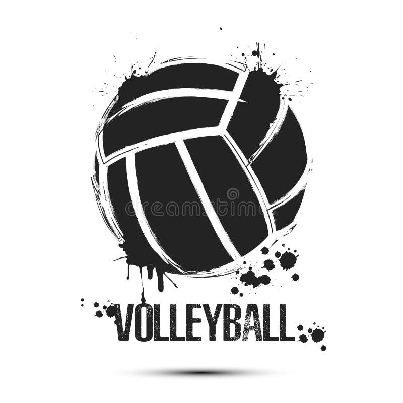 Abstrakt volleyball-ikon stock illustrationer