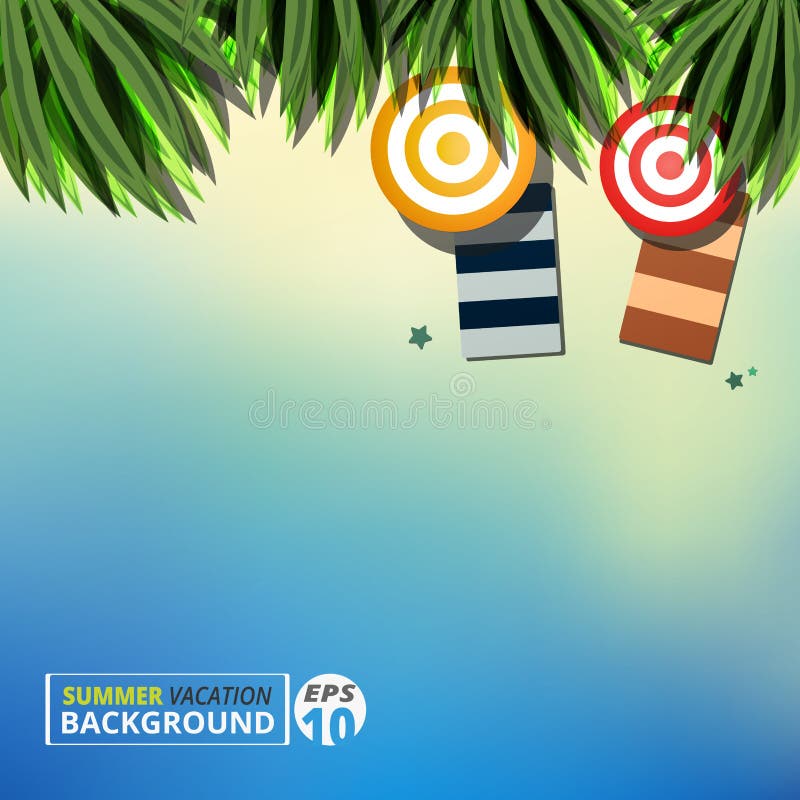 Abstrakt wakacje tło z liśćmi natura i set parasol na słonecznym dniu ilustracji Abstrakt wakacje tło z liśćmi natura i set parasol na słonecznym dniu ilustracji