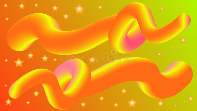Abstrakta 3d-fluidformer med stjärnornas vektorbakgrund royaltyfri illustrationer