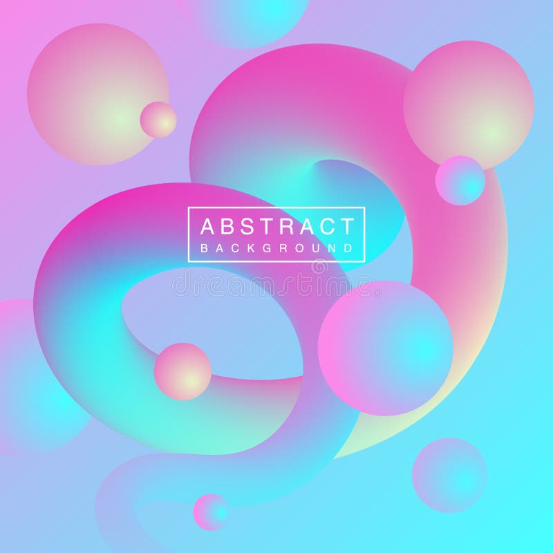 Abstrakta 3d kolorowa wyginająca się linia z wolumetrycznymi piłkami Wektorowa artystyczna ilustracja ilustracja wektor Abstrakta 3d kolorowa wyginająca się linia z wolumetrycznymi piłkami Wektorowa artystyczna ilustracja ilustracja wektor