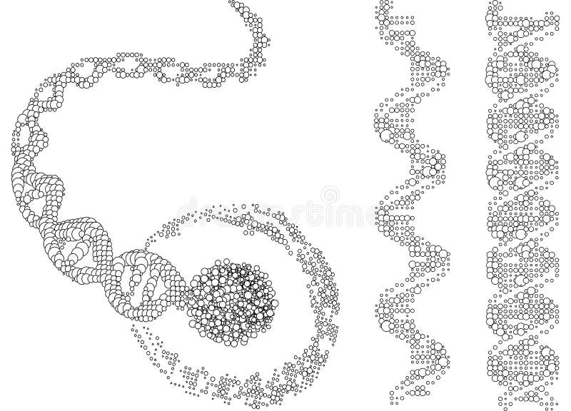 Abstract DNA chains, vector illustration. Abstract DNA chains, vector illustration