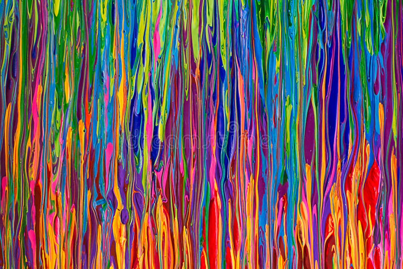 Colorful paint dripping off a canvas, pink, orange, blue, green and purple colors modern art, contemporary decor. Colorful paint dripping off a canvas, pink, orange, blue, green and purple colors modern art, contemporary decor