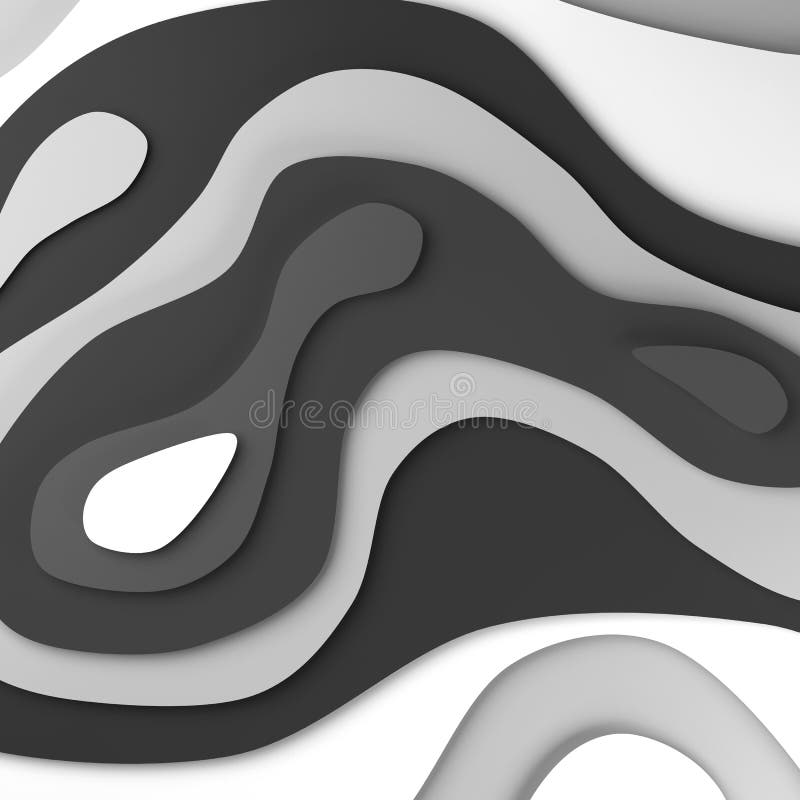 Abstrakta former för snitt för papper för bakgrund 3D stock illustrationer