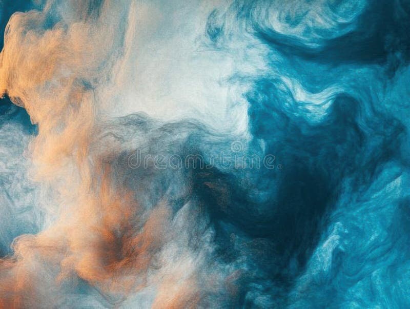 Abstrakta havssnurrande färger vätskerörelse teal hues artistisk nyck drömliknande textur som ändrar visualer stock illustrationer