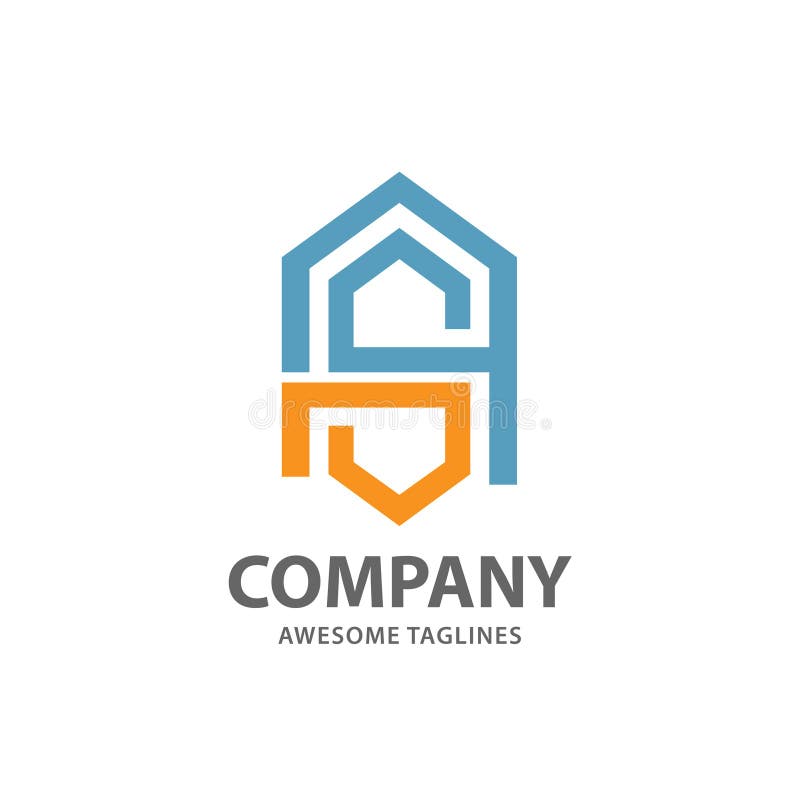 Abstrakta SA listowy logo ilustracji