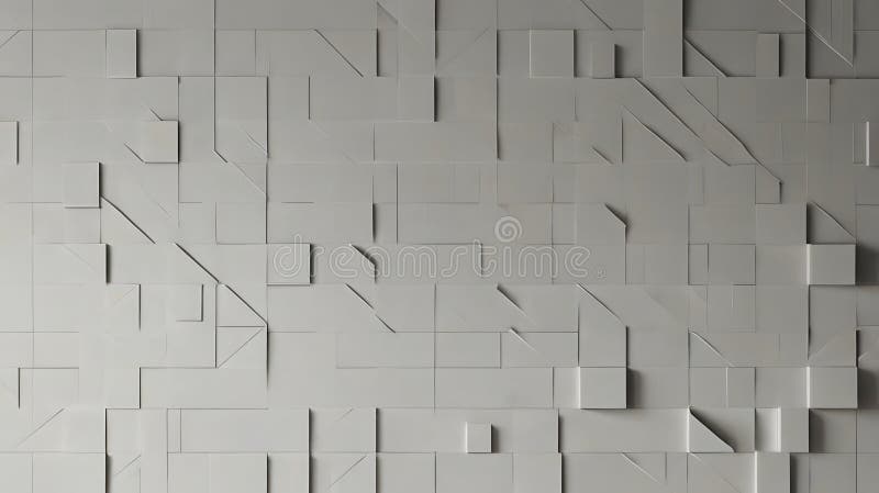 Abstrakta vita geometriska plattor 3D-väggstruktur vektor illustrationer