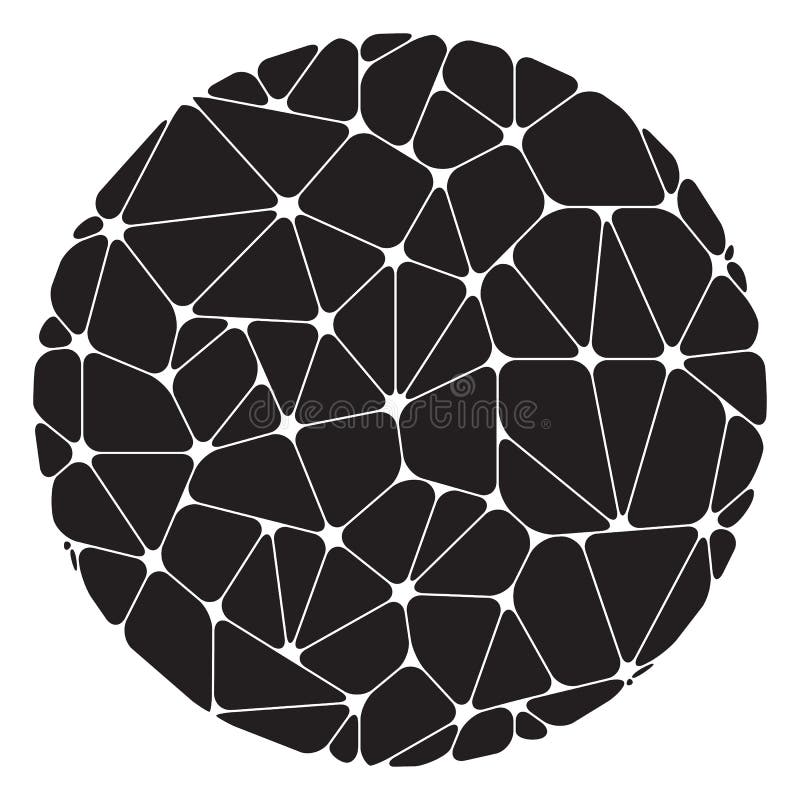 Abstrakta wzór czarni geometryczni elementy grupujący w okręgu royalty ilustracja