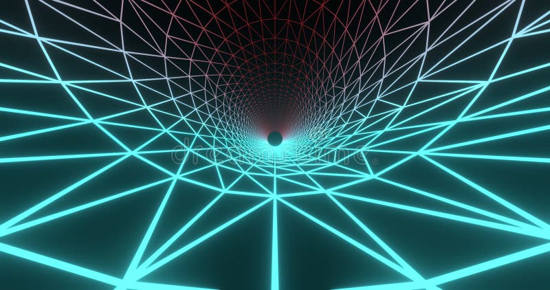 Abstrakte abstrakte Animation des Fluges durch einen Tunnel. vektor abbildung
