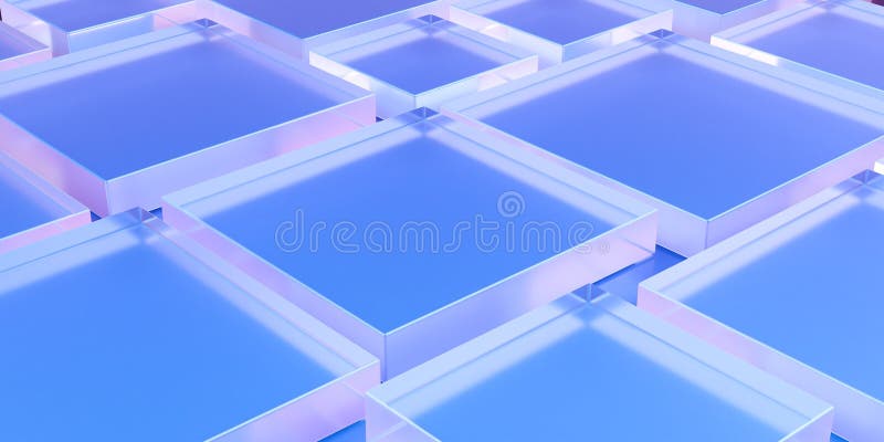 Abstrakte Anordnung von dunkelblauen Rechteck-Formen geometrischer Form lizenzfreie abbildung