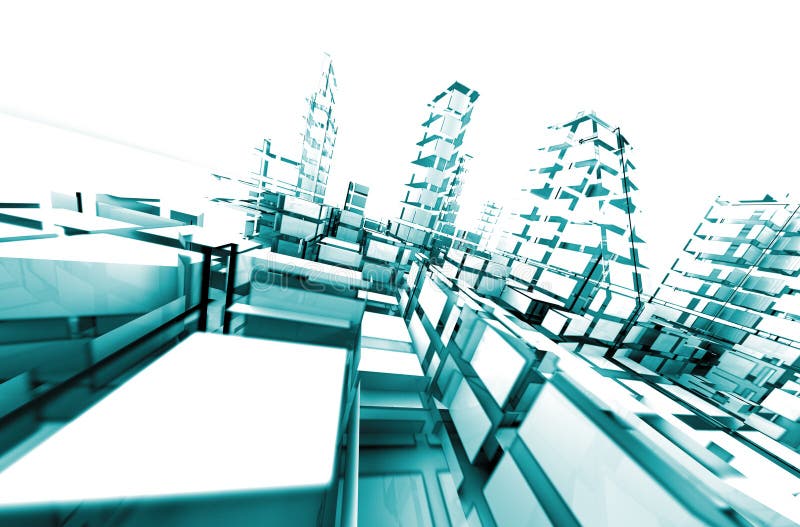 Abstrakte Architektur stock abbildung Abstrakte Architektur stock abbildung