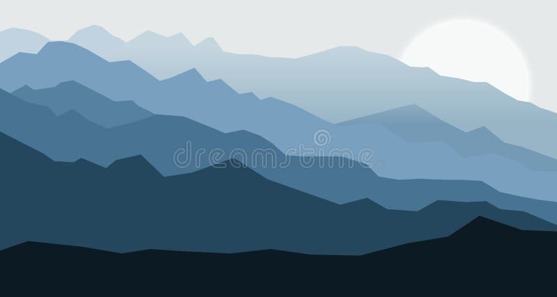Abstrakte blaue Berge