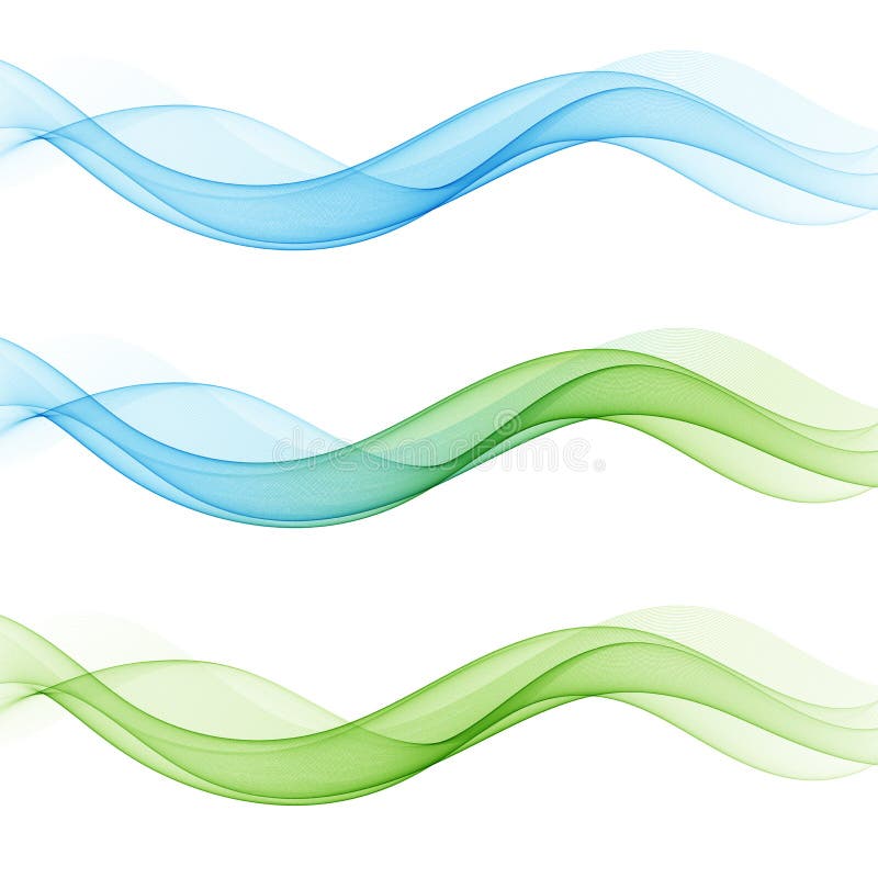 Abstrakte blaue und grüne Wellen Vector Abbildung EPS 10 stock abbildung