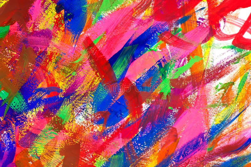Abstrakte bunte Bürste streicht Hintergrund stockbild