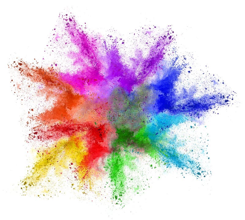 Abstrakte bunte Regenbogen holi Pulver-Farbwolke