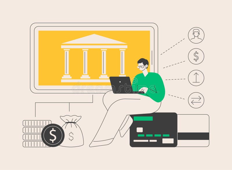 Abstrakte Darstellung des Begriffs 'Vektor' der offenen Bankplattform. vektor abbildung