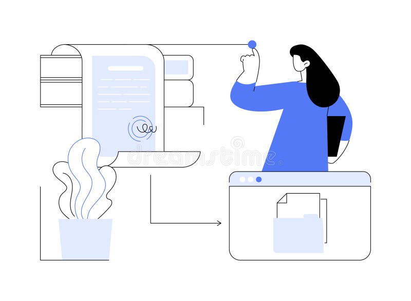Abstrakte Darstellung eines digitalen Transformationskonzepts. lizenzfreie abbildung