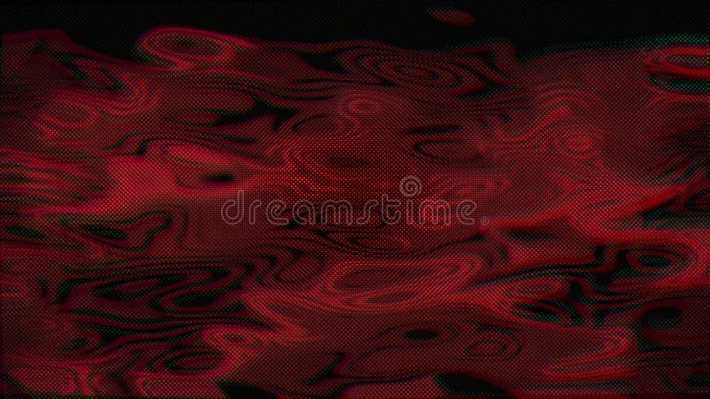 Abstrakte dynamische flüssige schwimmende rote Mode digitale Kunst. vektor abbildung