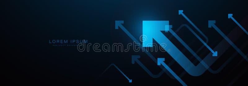 Abstrakte finanzblaue Pfeil-Diagramme. Pfeil für Unternehmenswachstum. Illustrationsvektor vektor abbildung