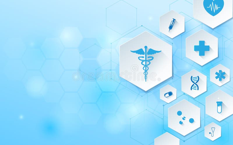 Abstrakte geometrische Formmedizin und Wissenschaftskonzepthintergrund vektor abbildung