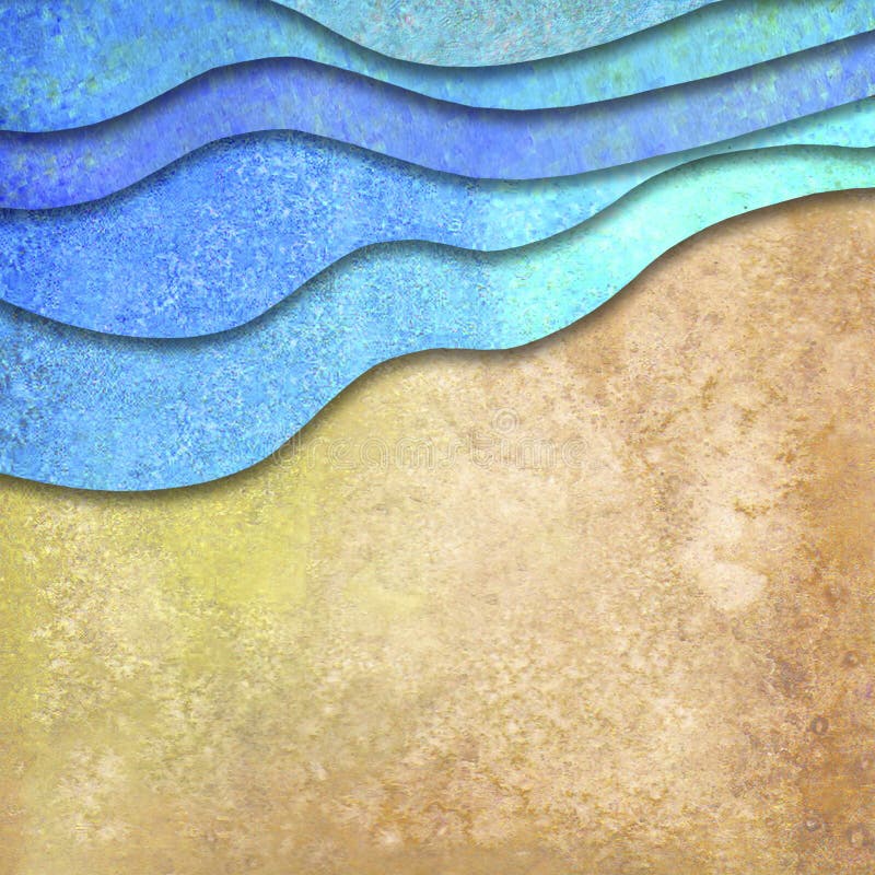 Abstrakte geometrische Sommeraquarellmeereswellen und Sandstrandhintergrund lizenzfreie abbildung Abstrakte geometrische Sommeraquarellmeereswellen und Sandstrandhintergrund lizenzfreie abbildung