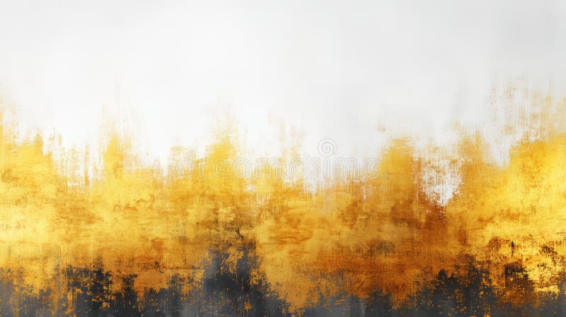 Abstrakte Gold- und Schwarz-Malerei Pinselstriche im Hintergrund. Abstract Modern Artwork Texture Art. stock abbildung