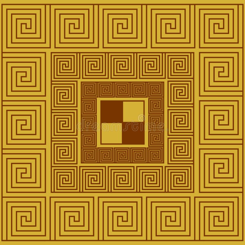 Abstraktes Quadratisches Fliese-Muster 2 Stock Abbildung - Illustration
